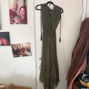 LOFT Olive Green Maxi Dress